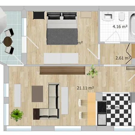 Freiburg-design-apartment 4 Гундельфинген